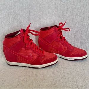 Nike Sky High Dunk Essentials geranium high top sneaker hidden wedge sneaker 8